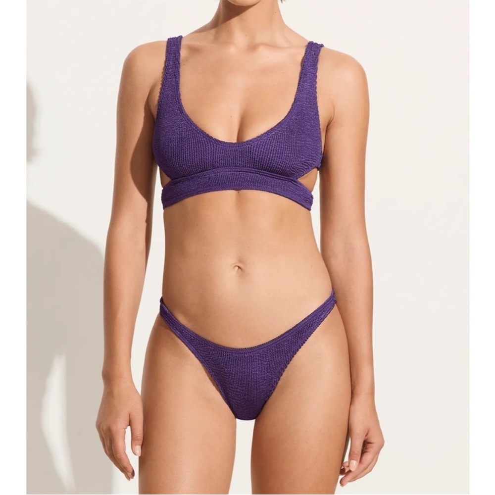 BOND EYE Dark Purple Nino Crop Bikini Top